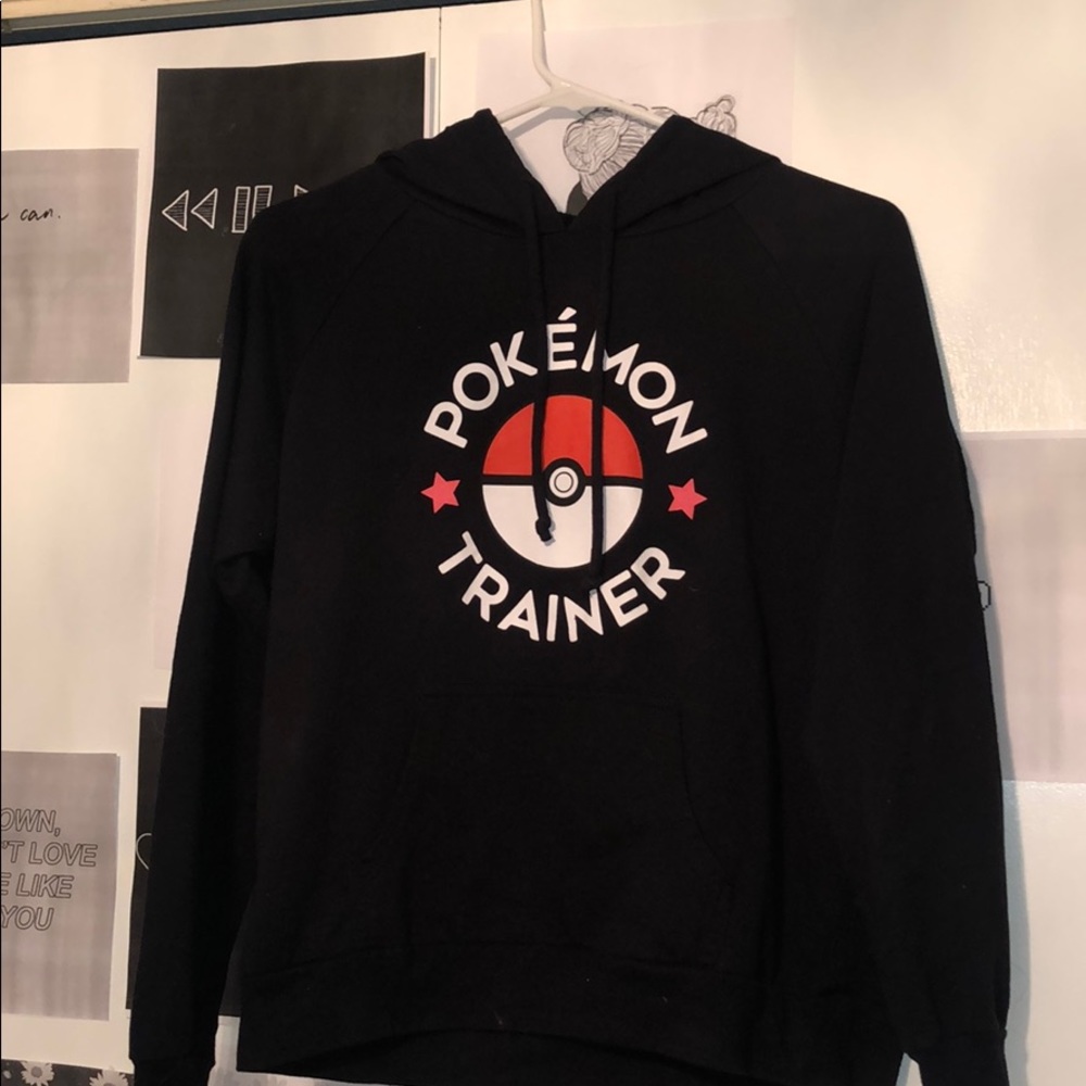 Black hoodie with Pokémon logo. Worn twice!